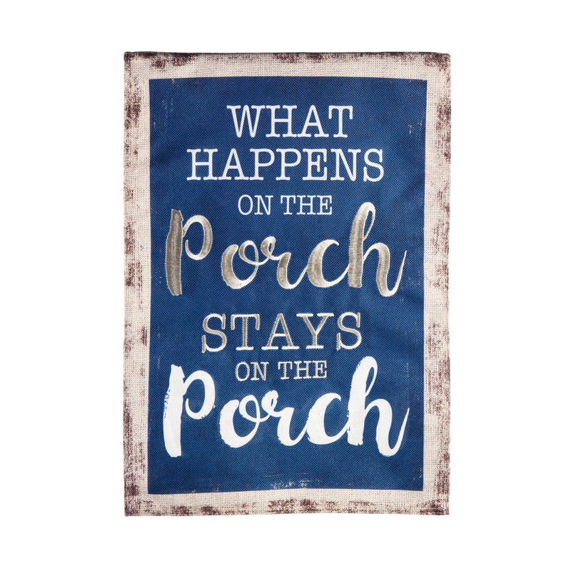 Stays on the Porch Garden Burlap Flag,14b10319