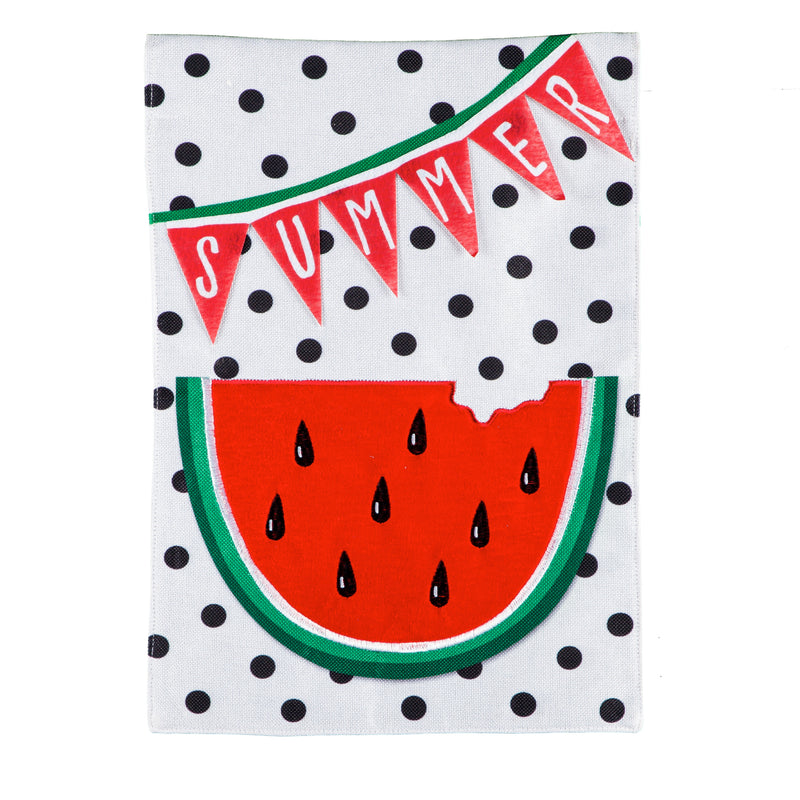 Summer Watermelon Garden Burlap Flag,14b10400