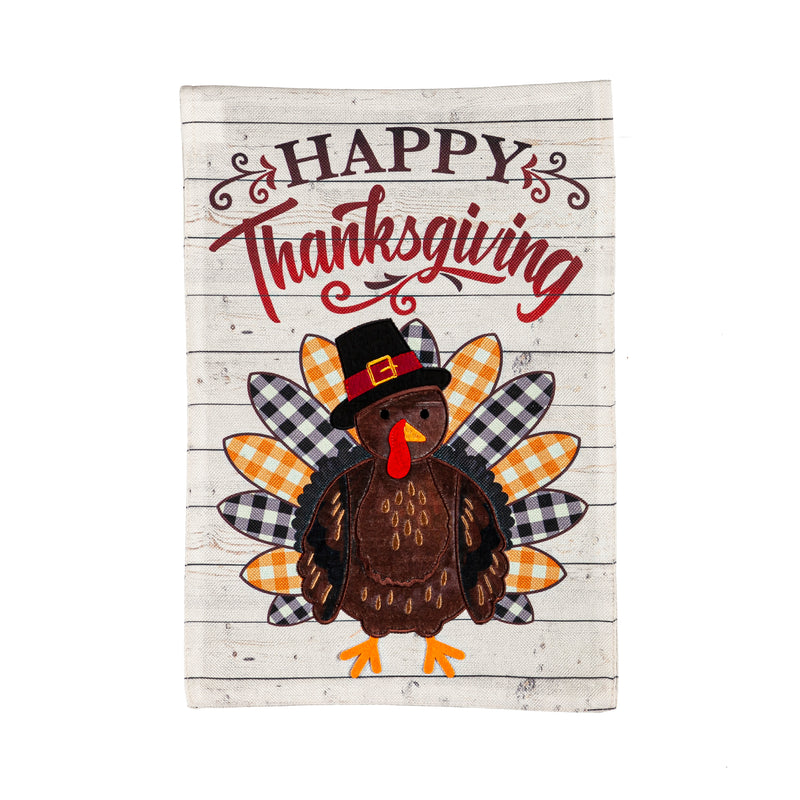 Pilgrim Turkey Garden Burlap Flag,14b10468