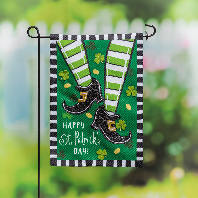 Dancing St. Patrick's Day Garden Burlap Flag,14b10709