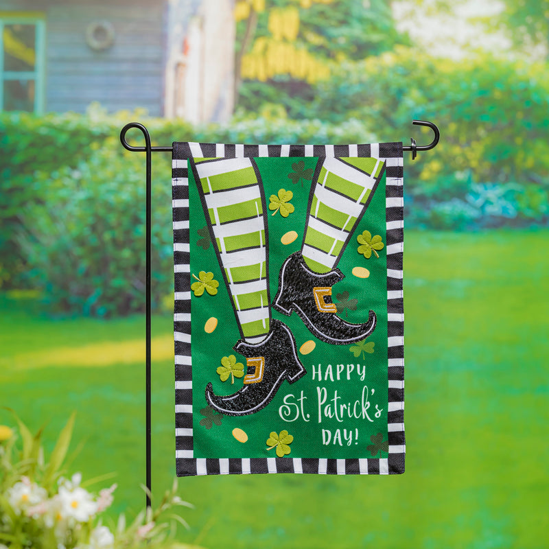 Dancing St. Patrick's Day Garden Burlap Flag,14b10709