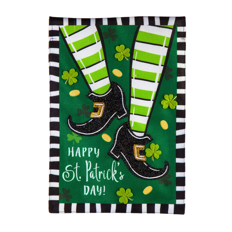 Dancing St. Patrick's Day Garden Burlap Flag,14b10709