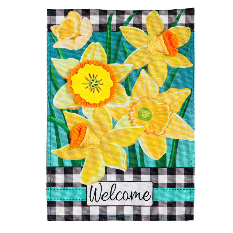 Daffodil Garden Garden Burlap Flag,14b10742