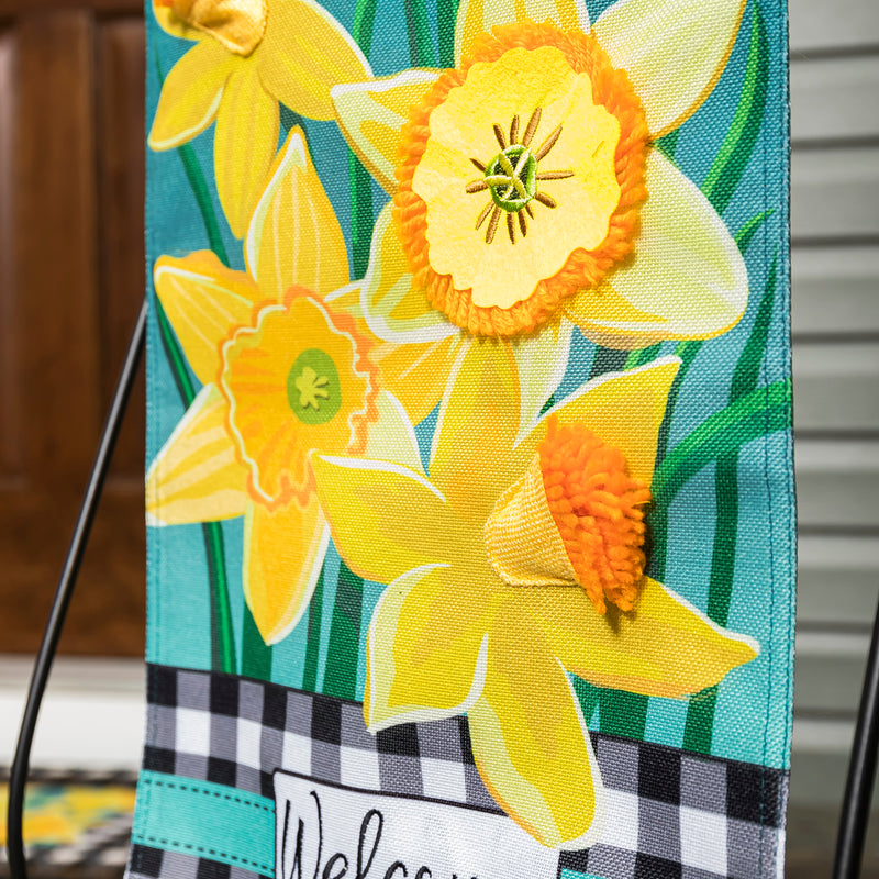 Daffodil Garden Garden Burlap Flag,14b10742