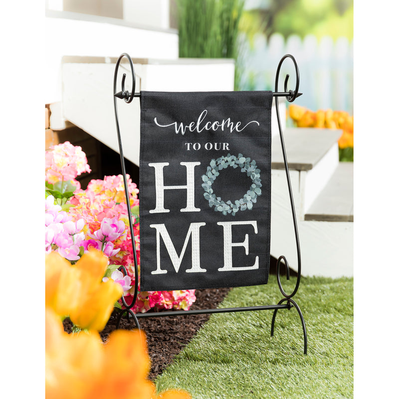 Eucalyptus Welcome Garden Burlap Flag,14b10766