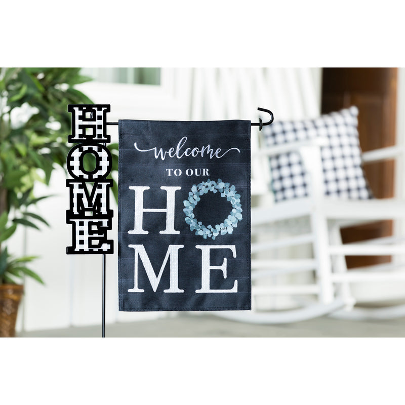 Eucalyptus Welcome Garden Burlap Flag,14b10766