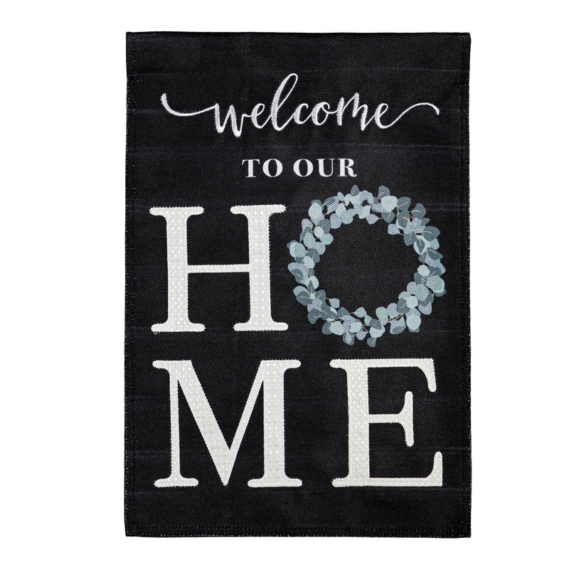 Eucalyptus Welcome Garden Burlap Flag,14b10766