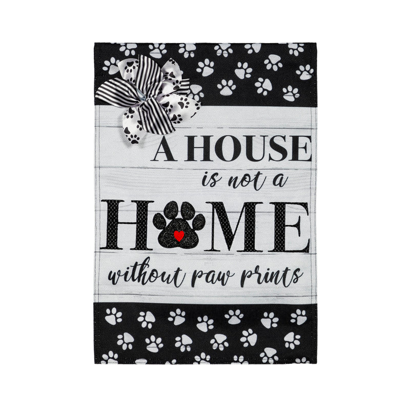 Paw Prints Garden Burlap Flag,14b10768