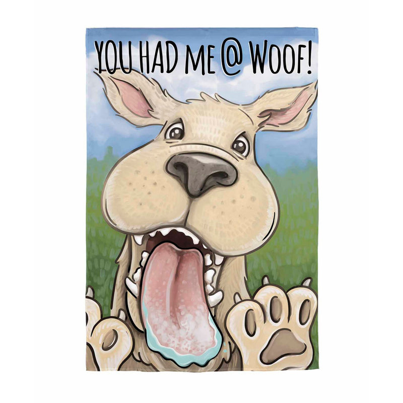 You Had Me At Woof Garden Burlap Flag,14b10773