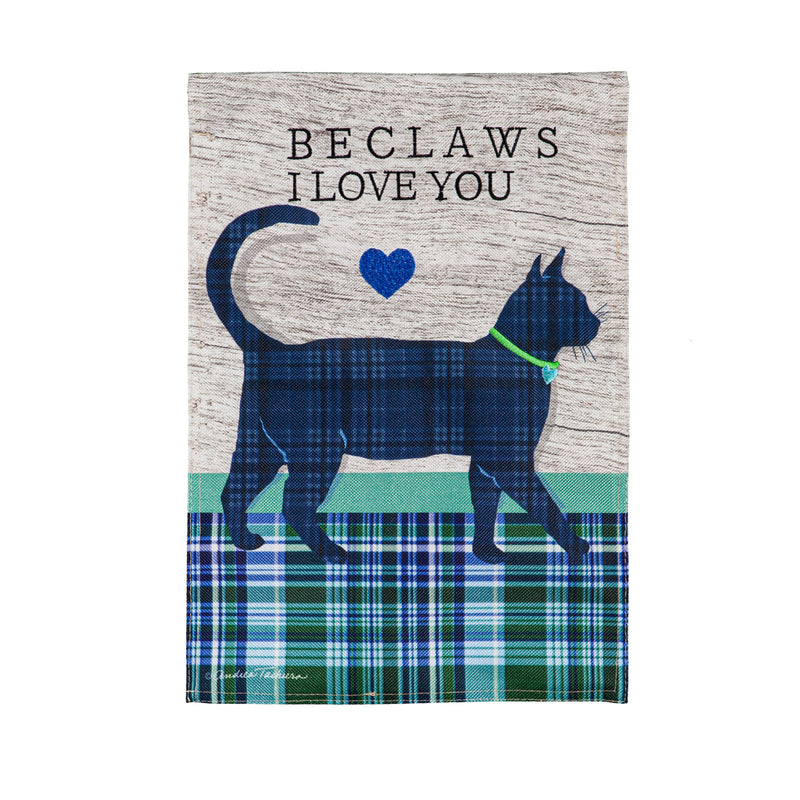 Beclaws I Love You Garden Burlap Flag,14b10782