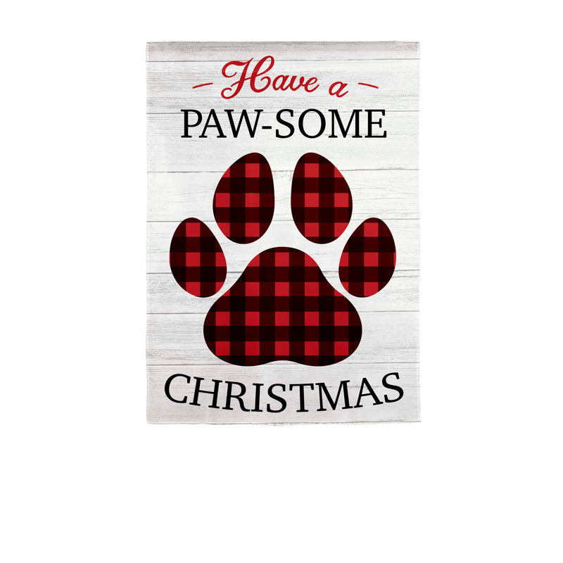 Have a Paw-some Christmas Burlap Garden Flag,14b11334