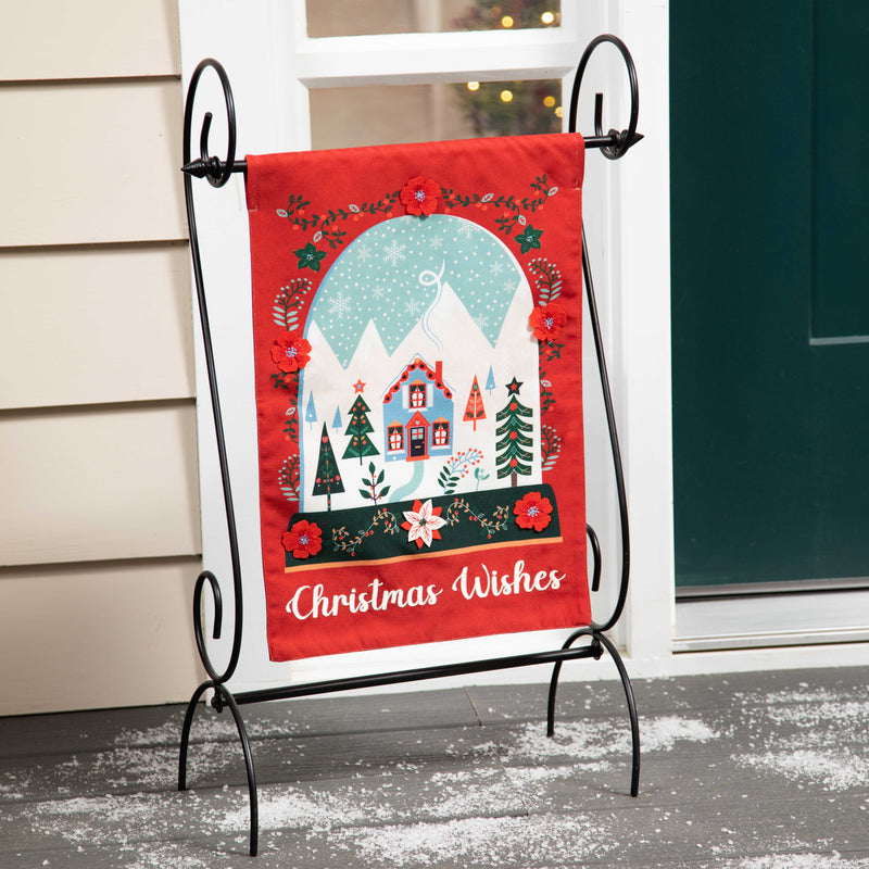 Christmas Wishes Burlap Garden Flag,14b11622