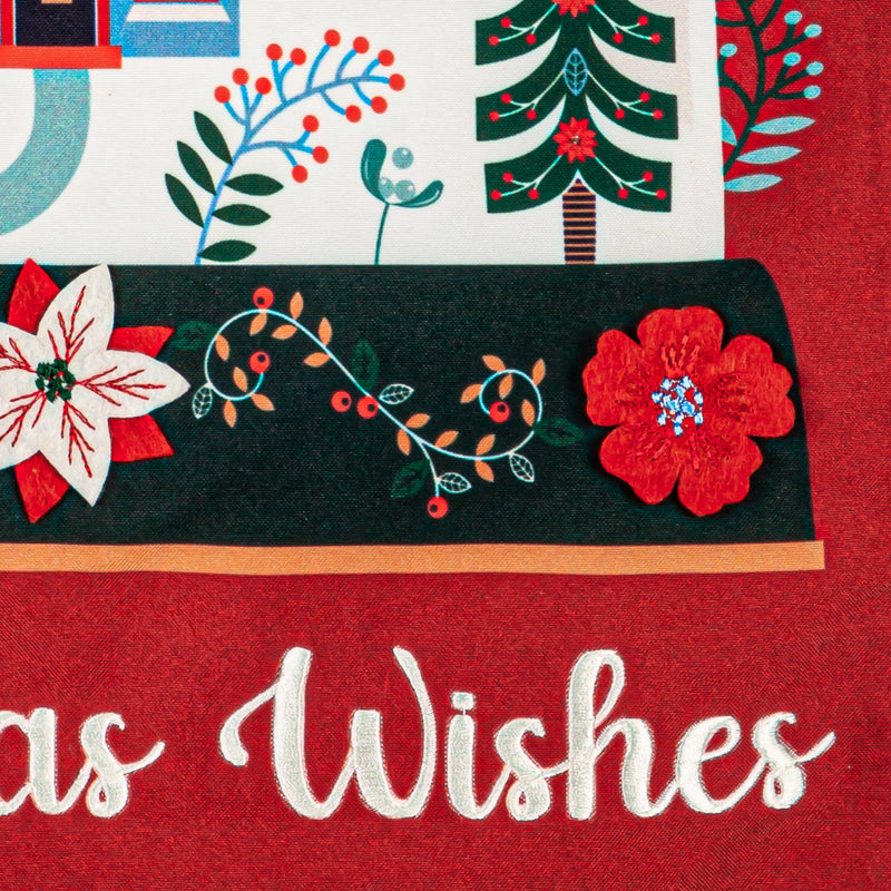 Christmas Wishes Burlap Garden Flag,14b11622