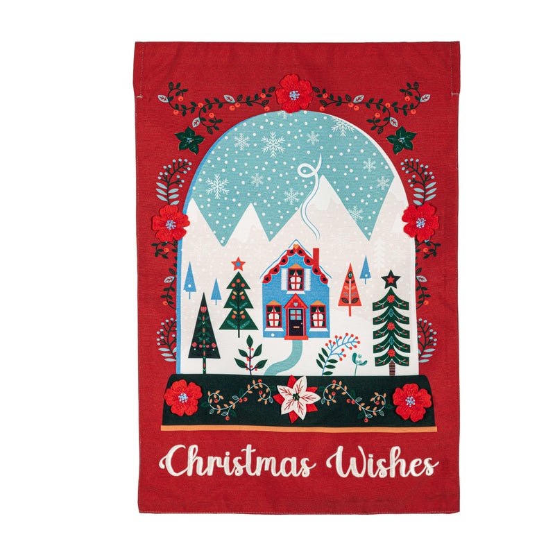 Christmas Wishes Burlap Garden Flag,14b11622