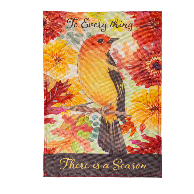 Changing Seasons Bird Burlap Garden Flag,14b11759