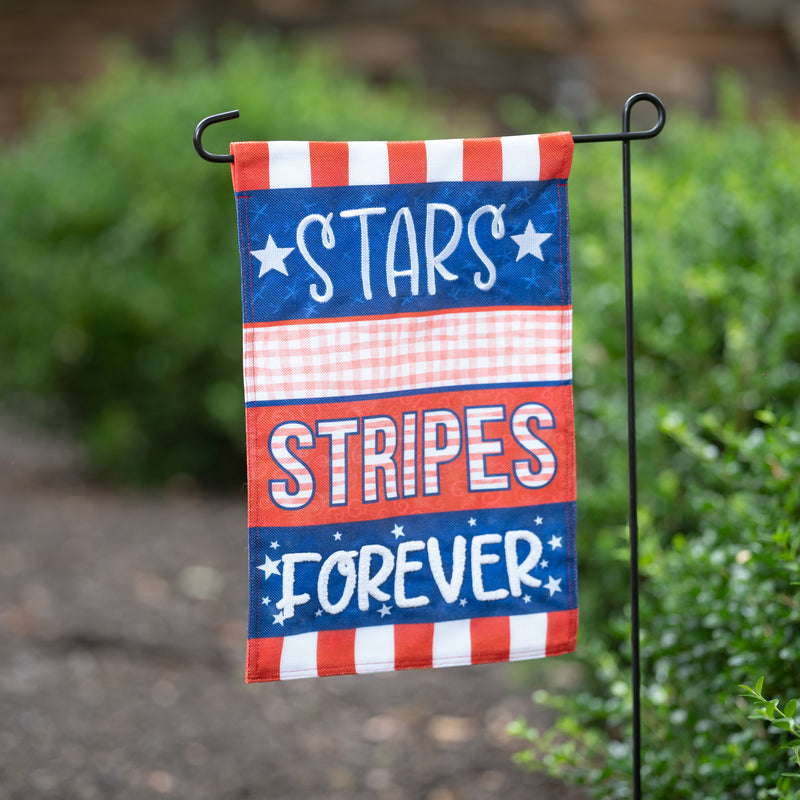 Evergreen Flag,Stars and Stripes Forever Burlap Garden Flag,0.2x12.5x18 Inches