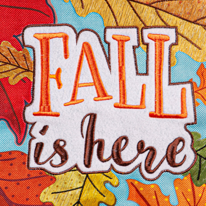 Fall Is Here Burlap Garden Flag,14b12026