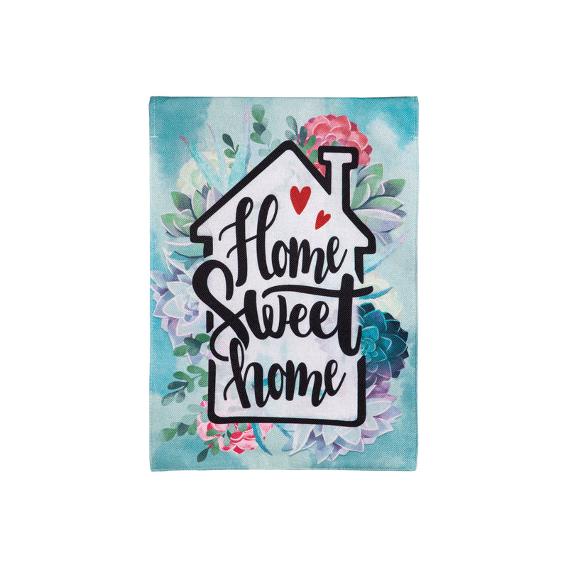 Home Sweet Home Burlap Garden Flag,14b12061