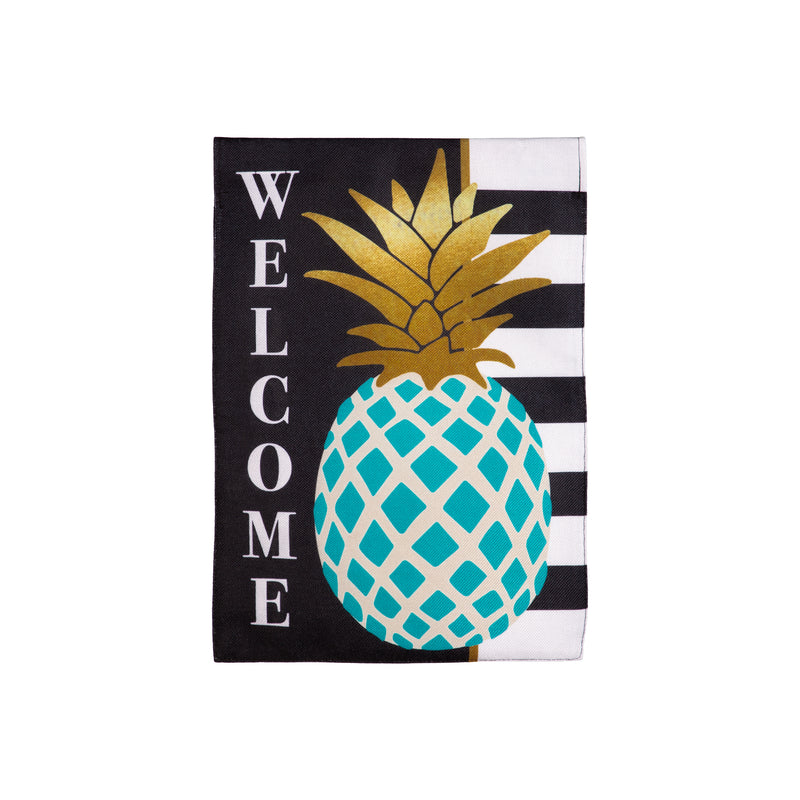 Pineapple Burlap Garden Flag,14b12072