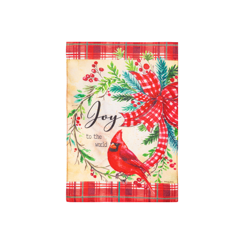 Cardinal Joy Burlap Garden Flag,14b12175