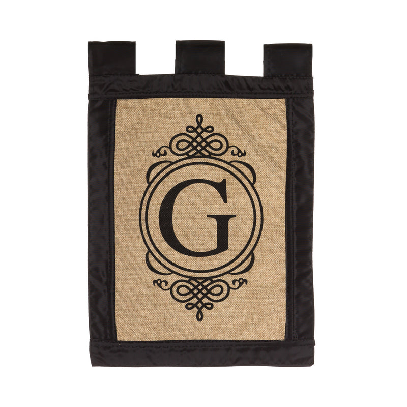 Garden Sub Burlap Monogram G Flag,14b2704g