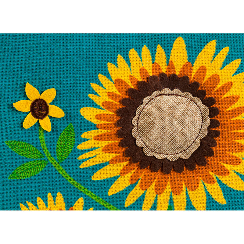 Sunflower Welcome Garden Burlap Flag,14b4827