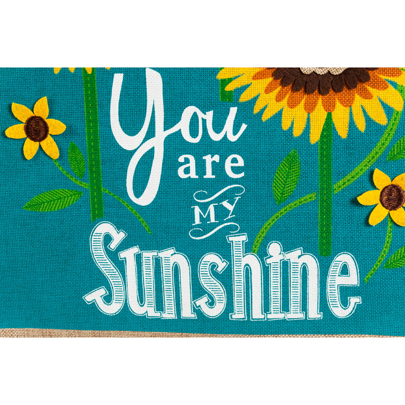 Sunflower Welcome Garden Burlap Flag,14b4827