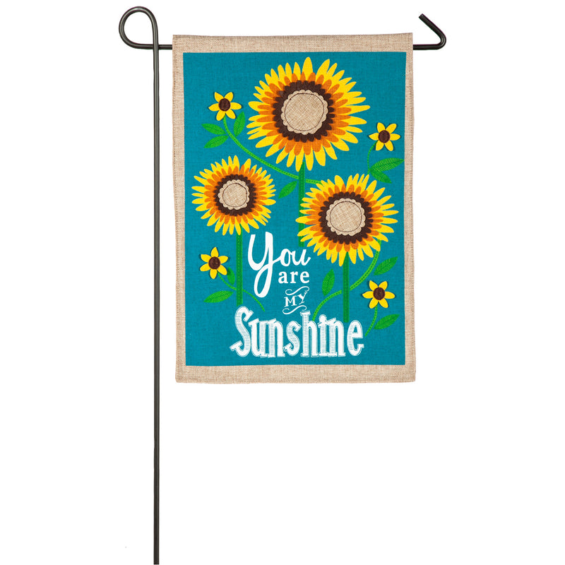 Sunflower Welcome Garden Burlap Flag,14b4827