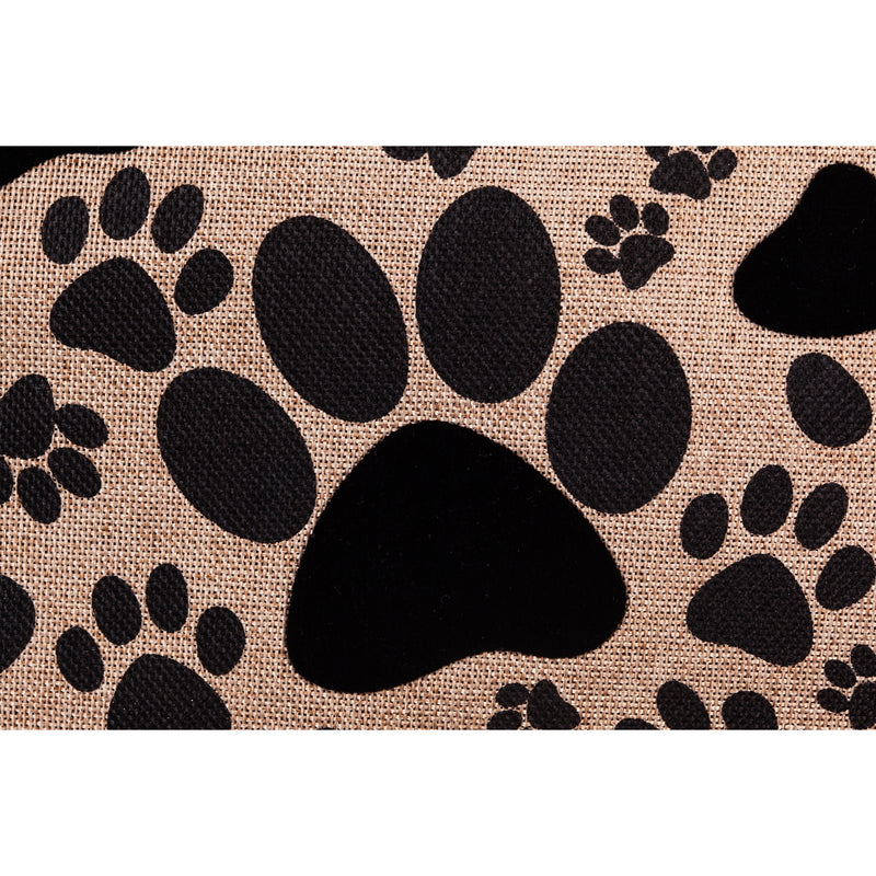 Paw Prints Heart Garden Burlap Flag,14b8359