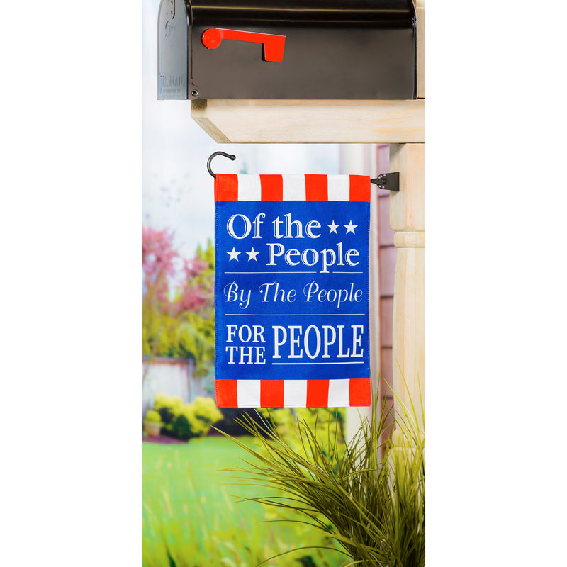 For the People Garden Burlap Flag,14b8557