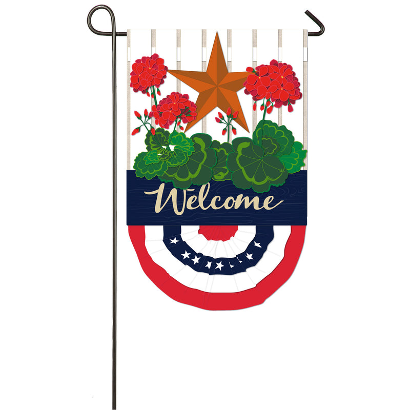 Patriotic Bunting Garden Burlap Flag,14b8571