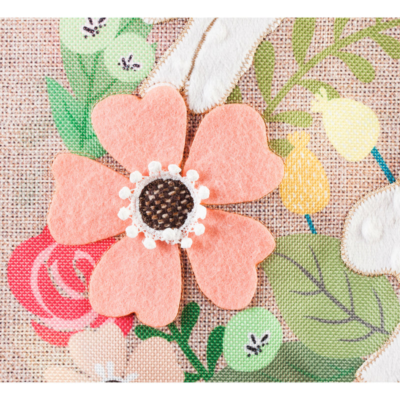 Spring Bunnies Garden Burlap Flag,14b8953bl