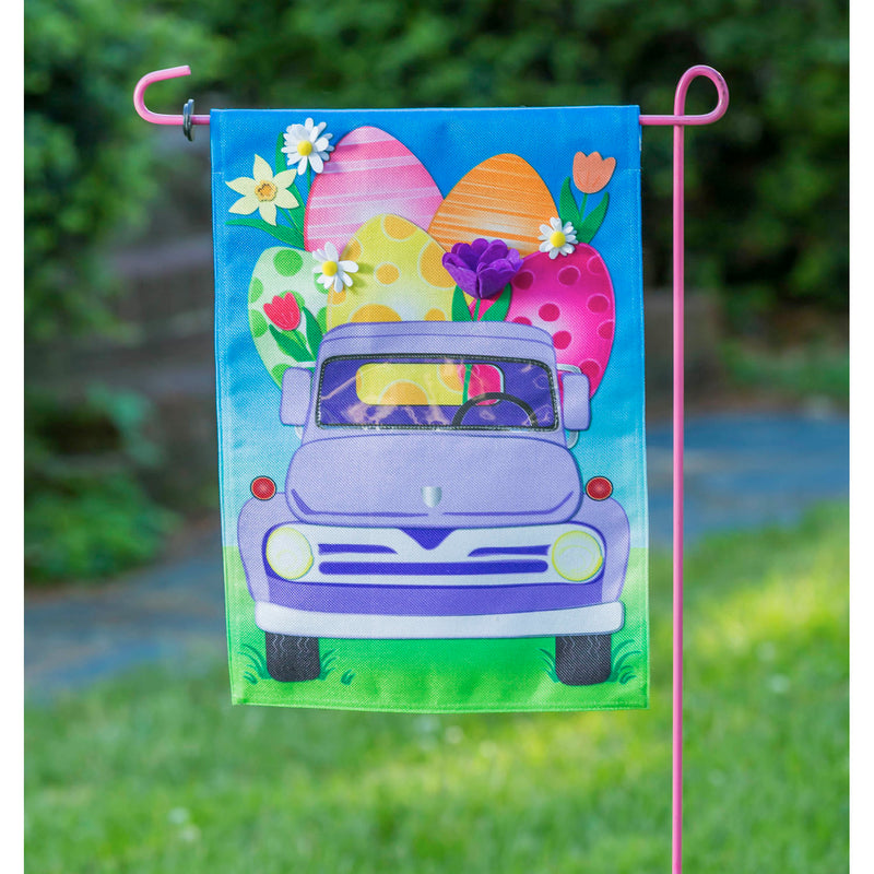 Easter Egg Truck Garden Burlap Flag,14b8966