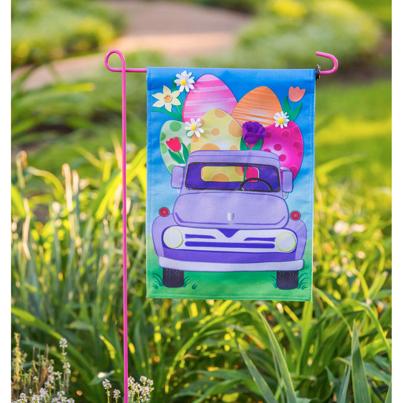 Easter Egg Truck Garden Burlap Flag,14b8966