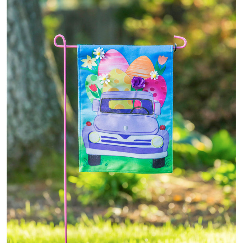 Easter Egg Truck Garden Burlap Flag,14b8966