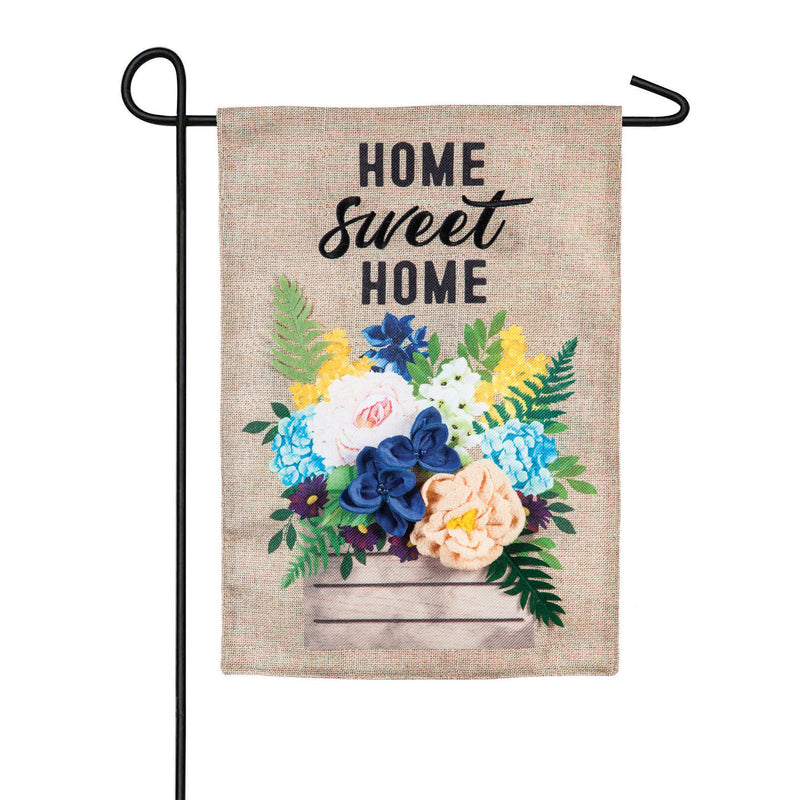 Wood Flower Crate  Garden Burlap Flag,14b9044bl