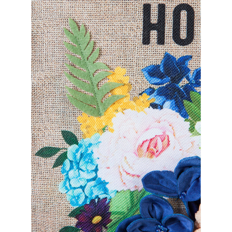 Wood Flower Crate  Garden Burlap Flag,14b9044bl