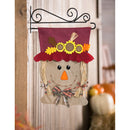 Mrs. Scarecrow Garden Burlap Flag,14b9246bl