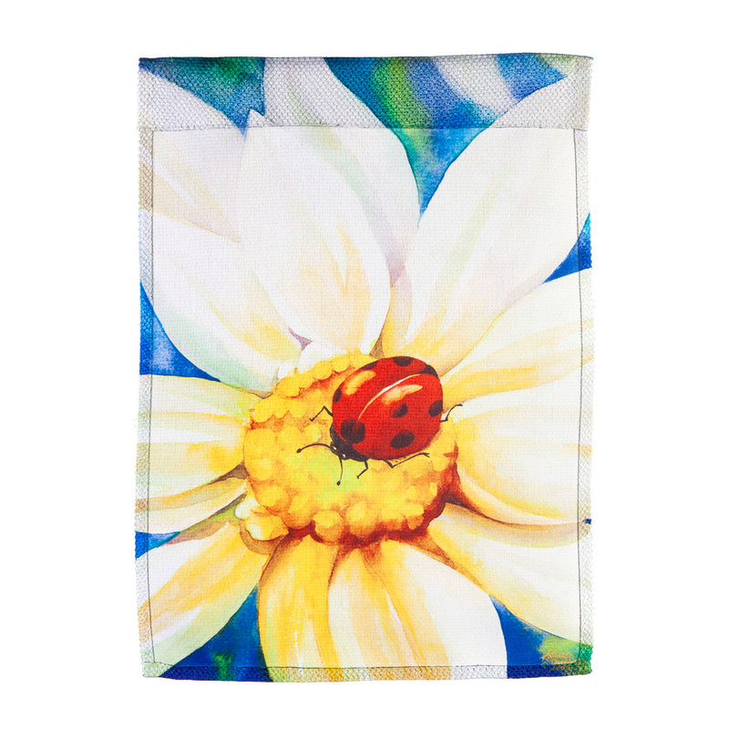 Morning Daisies Garden Textured Suede Flag, 18"x12.5"inches