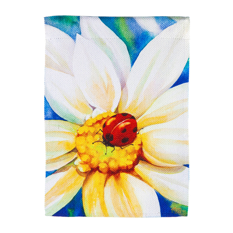 Morning Daisies Garden Textured Suede Flag, 18"x12.5"inches