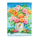 Bird Seed Tin Garden Textured Suede Flag,14es10323