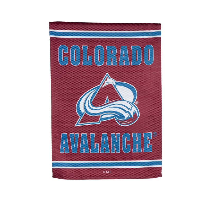 Evergreen Flag,Embossed Suede Flag, GDN Size, Colorado Avalanche,12.5x0.2x18 Inches