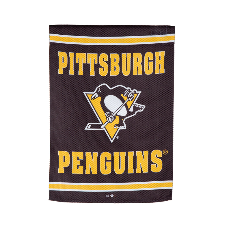 Embossed Suede Flag, GDN Size, Pittsburgh Penguins,14es4372