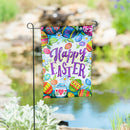Happy Easter Eggs Garden Textured Suede Flag,14es9525