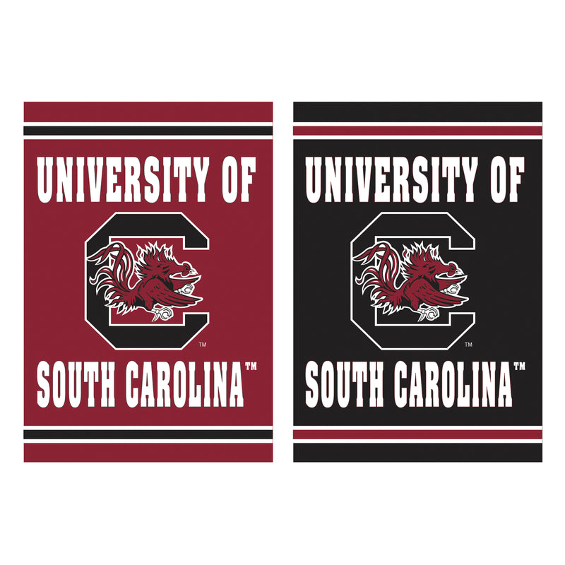 Evergreen Flag,Embossed Suede Flag, GDN Size, University of South Carolina,12.5x0.2x18 Inches