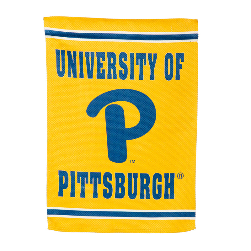 Evergreen Flag,Embossed Suede Flag, GDN Size, University of Pittsburgh,12.5x0.2x18 Inches