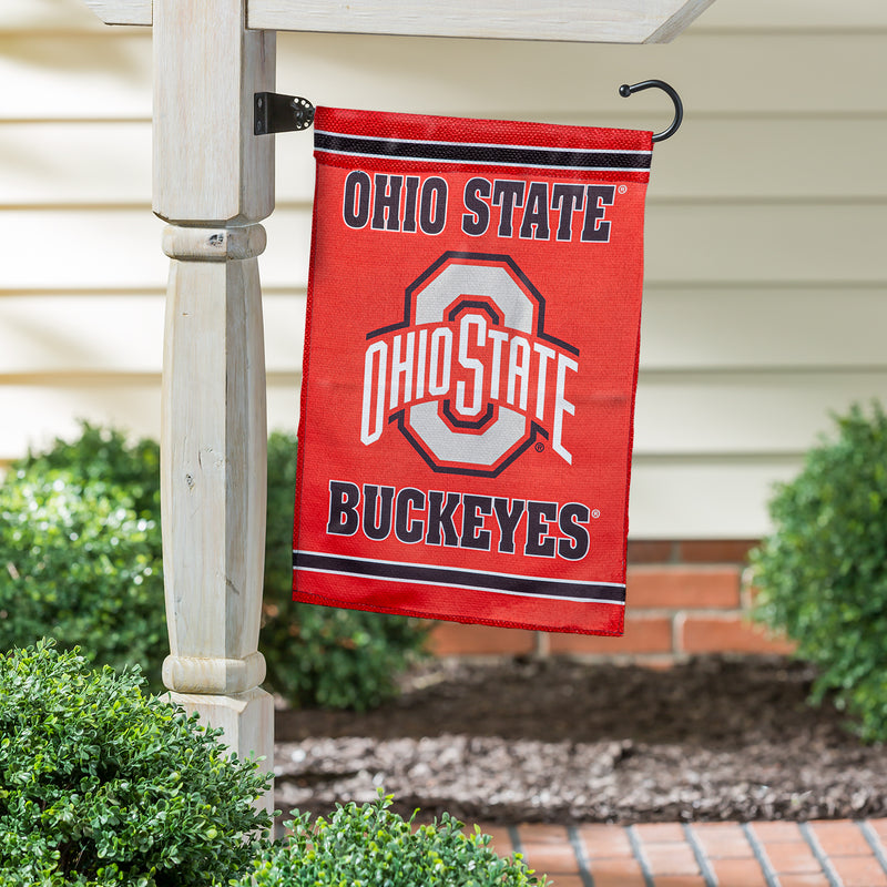 Evergreen Flag,Embossed Suede Flag, GDN Size, Ohio State University,12.5x0.2x18 Inches