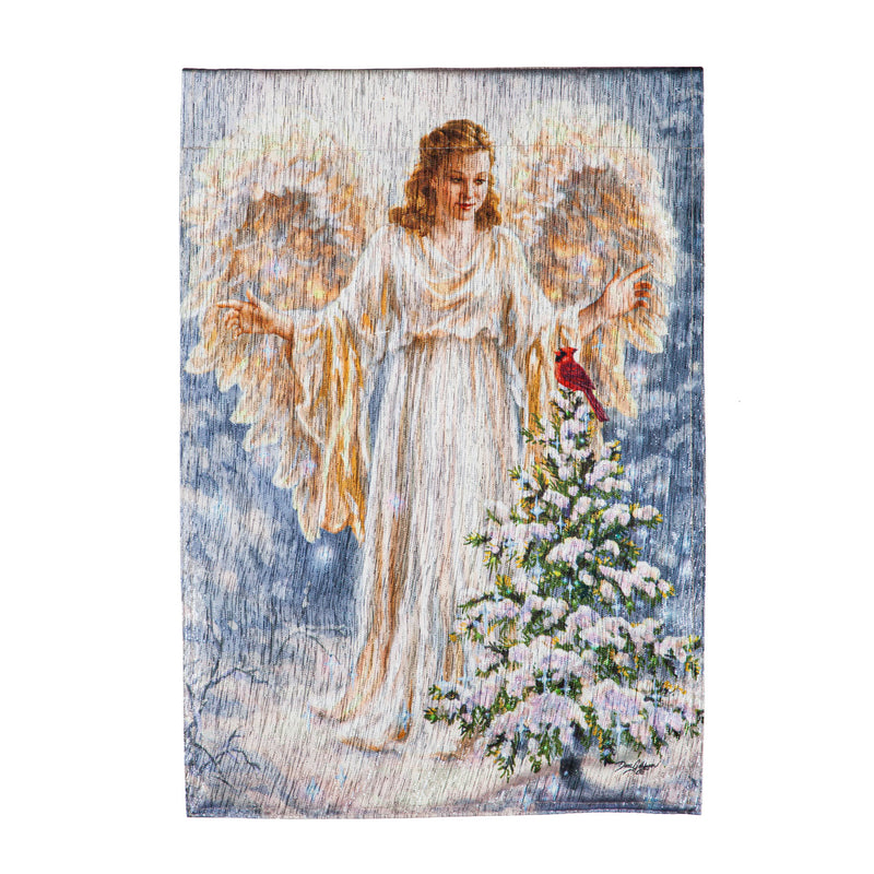 Woodland Angel Garden Glisten Flag,14g10062