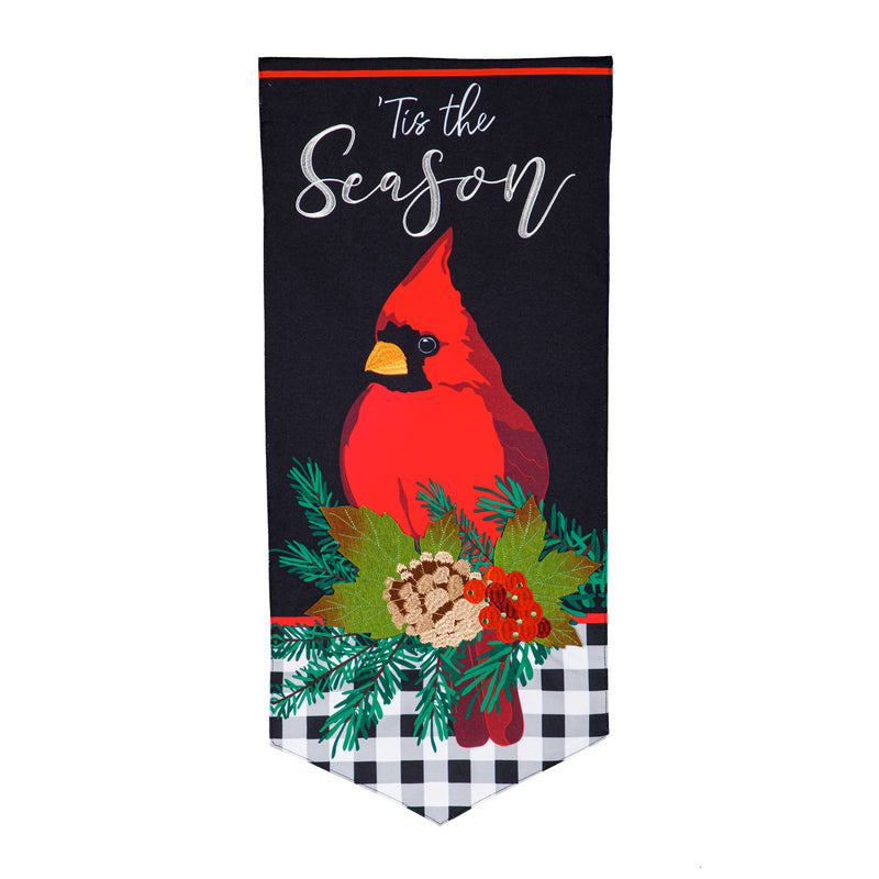 Tis the Season Cardinal Everlasting Impressions Textile Décor,14l10029xl