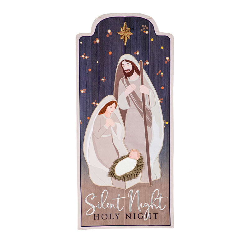 Silent Night Nativity Everlasting Impressions Textile Décor,14l10053xl